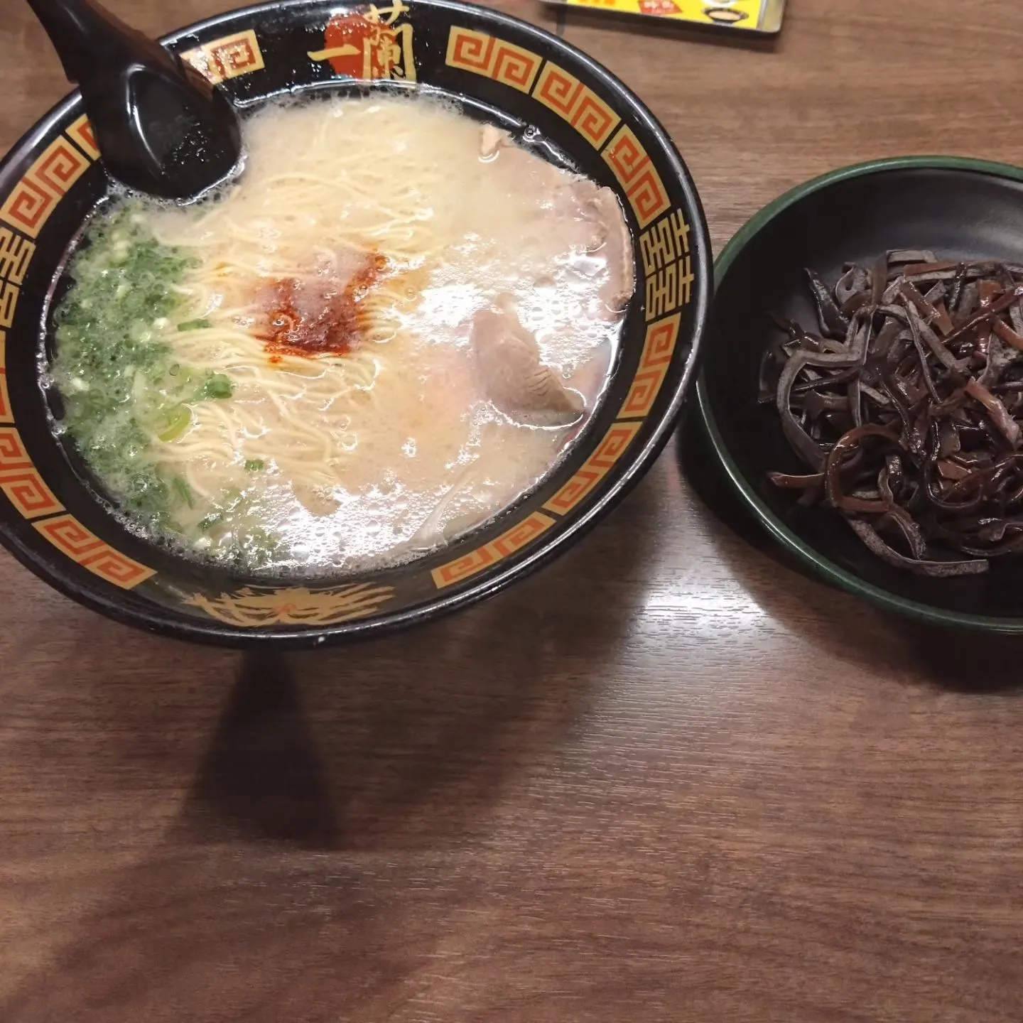 一蘭のラーメン(⁠^⁠^⁠)