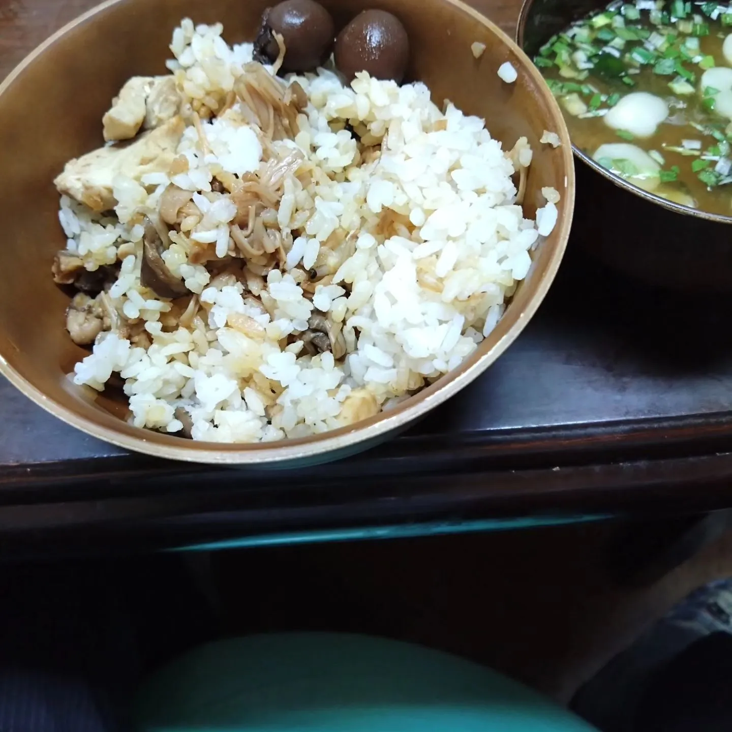 3種のきのこと、とり胸肉の混ぜご飯(⁠≧⁠▽⁠≦⁠)