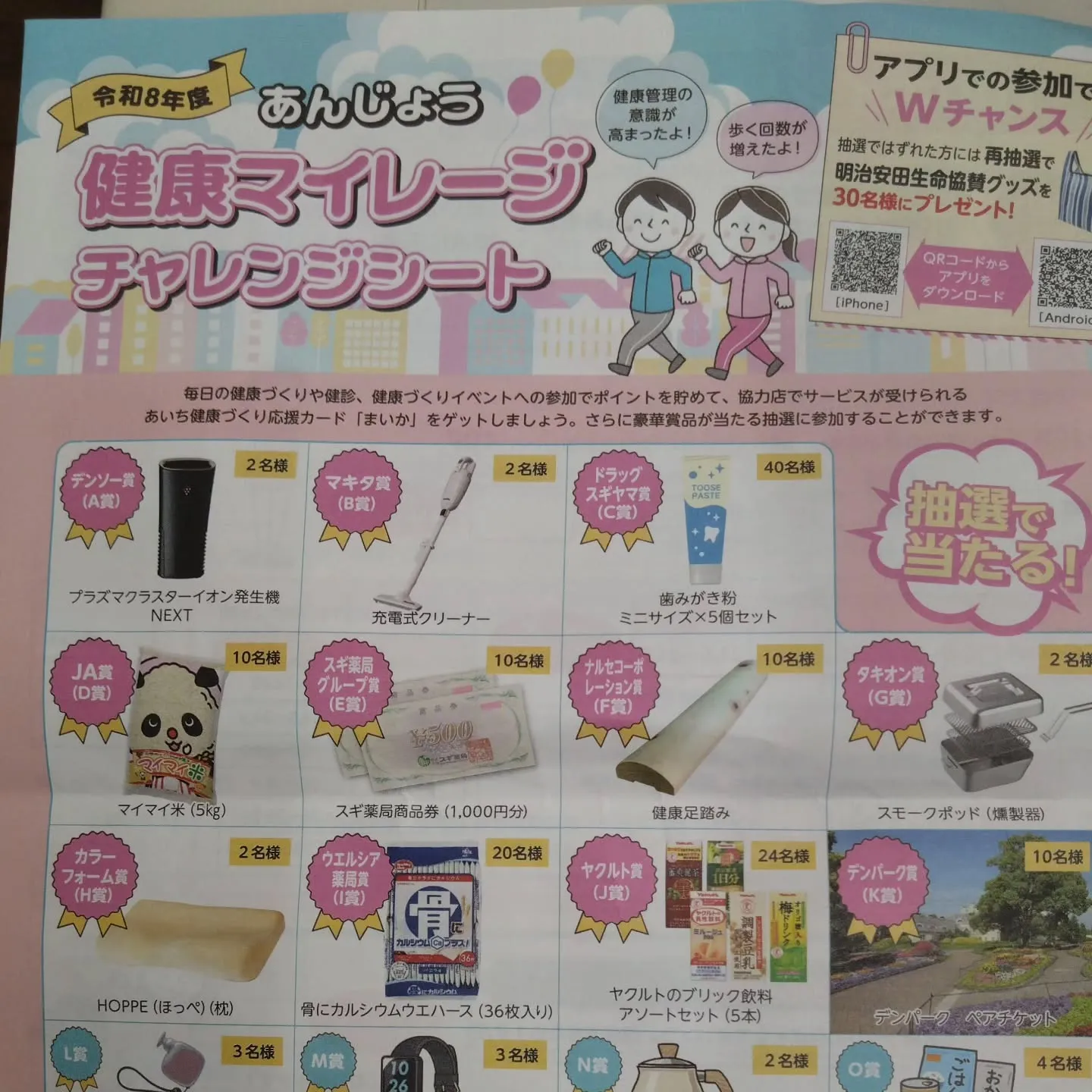 安城市の健康マイレージ事業